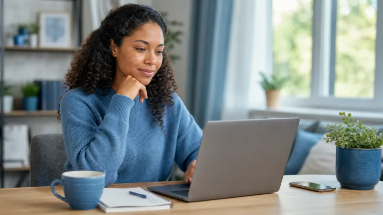 Quebec resident using a laptop to navigate family doctor registration and care options