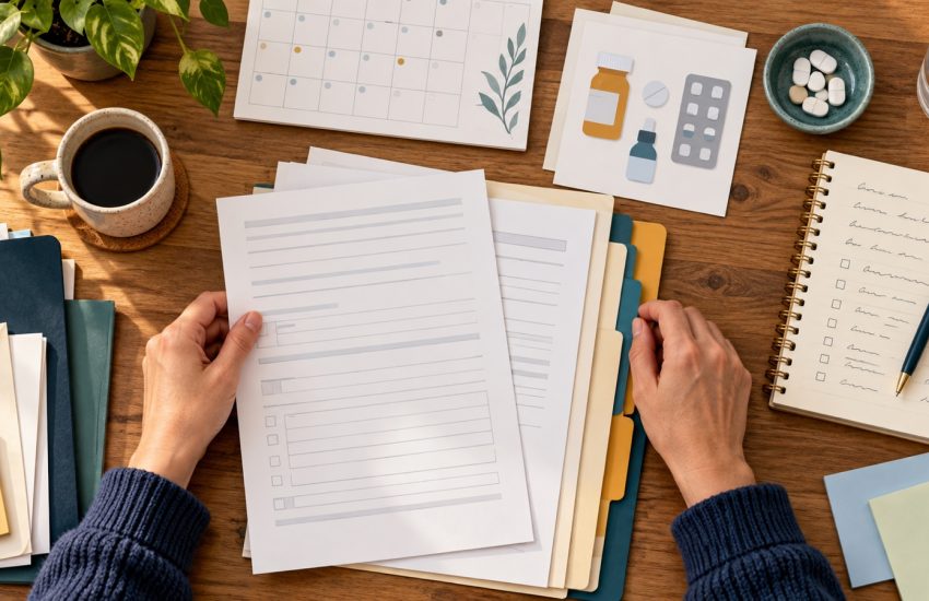 ODSP Disability Determination Package checklist with applicant and health professional reviewing forms